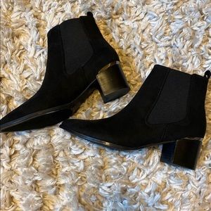 Nine West Taye2 Black Heeled Booties Size 6.5